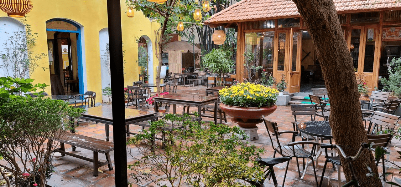 quán cafe vườn Hà Nội.