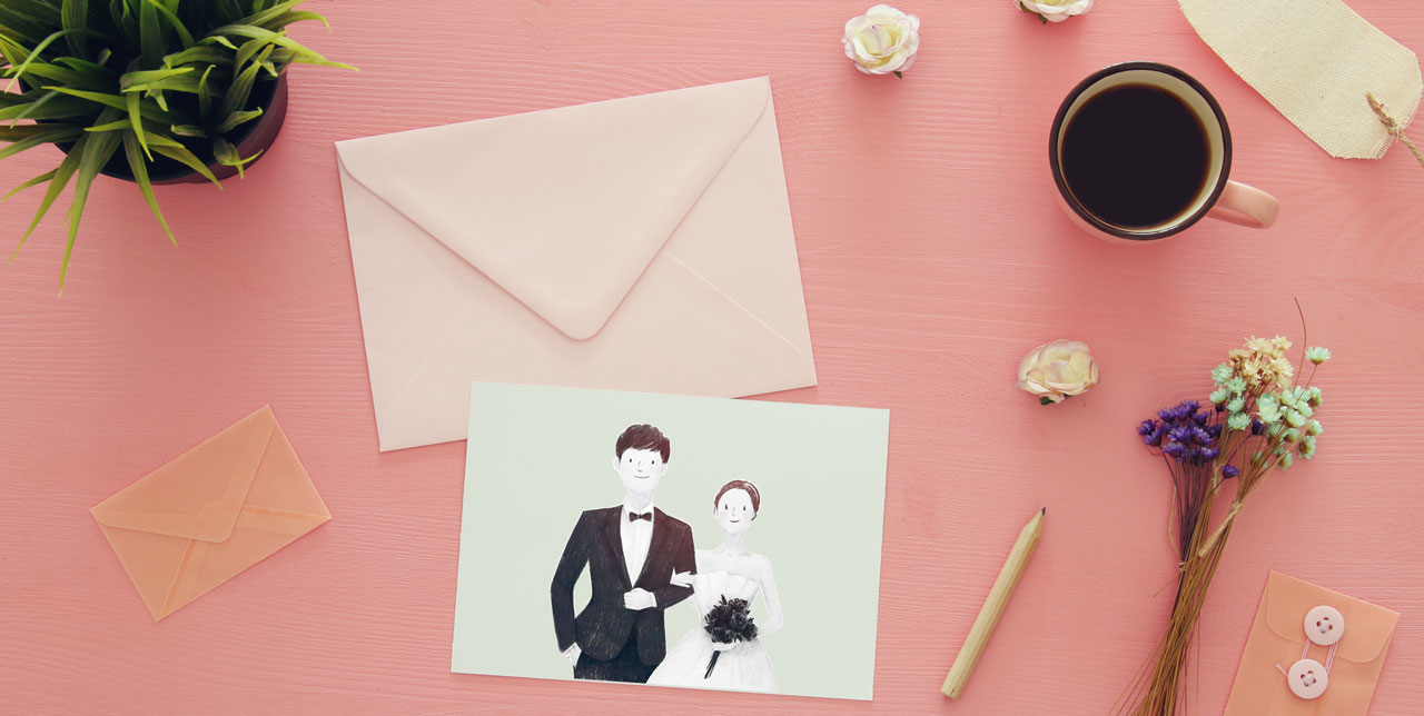 Stampa della carta di nozze di Hanoi