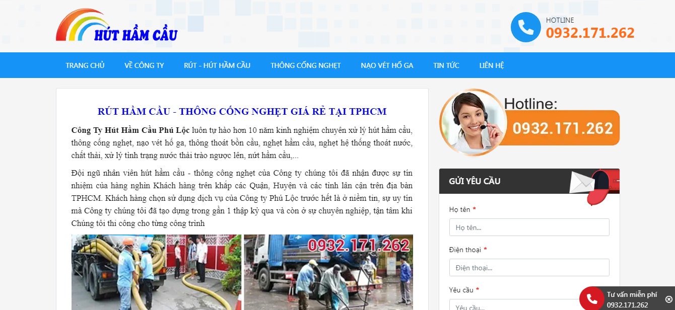 Dịch vụ hút hầm cầu HCM (Sài Gòn)