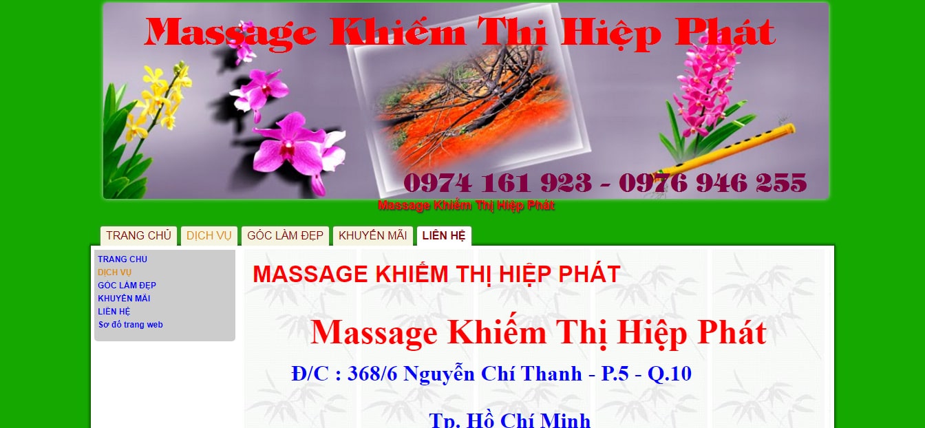địa chỉ massage khiếm thị ở Sài Gòn
