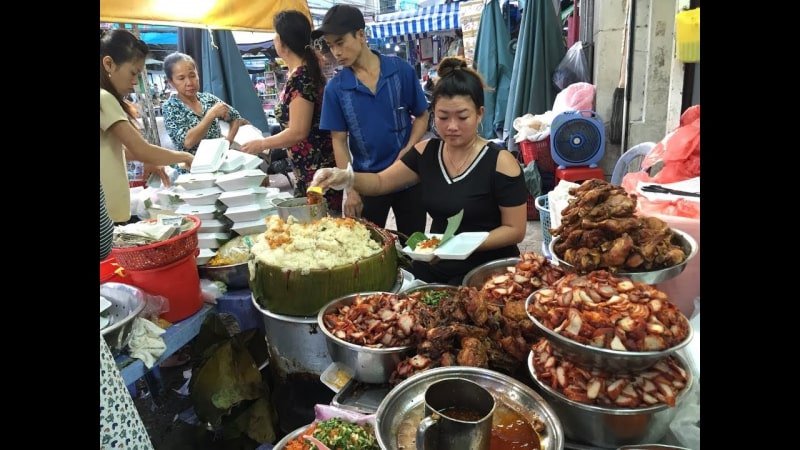 chợ ăn uống Sài Gòn 