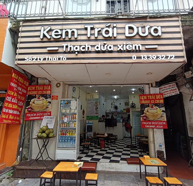 quán kem dừa ngon Hà Nội Dịch vụ tại Kem Trái Dừa Thạch Dừa Xiêm được đánh giá khá tốt