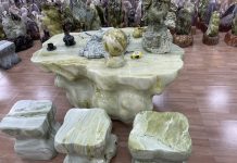 bàn ghế đá tự nhiên Thanh Hóa