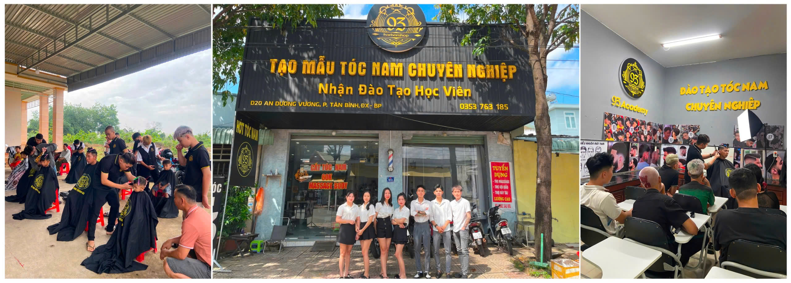 Đào tạo nghề tóc 93 Barbershop tại Bình Phước
