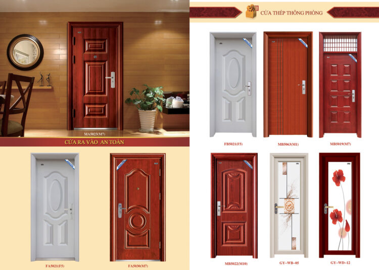 cửa thép vân gỗ tại nghệ an