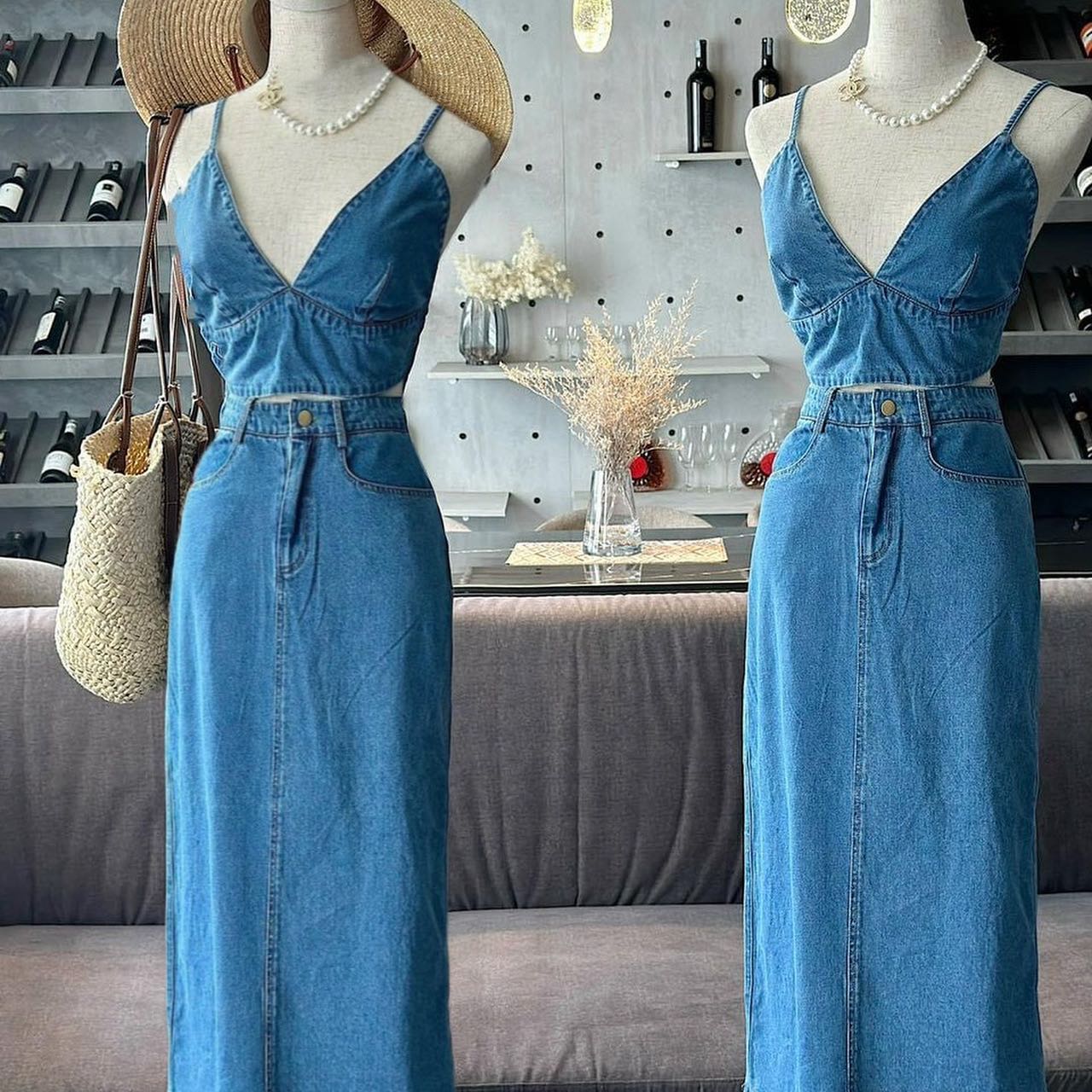 Set bộ nữ Quảng Châu thiết kế 2 món gồm áo cổ phối ren bèo và quần short  siêu xinh, thích hợp dự tiệc - Tìm Voucher