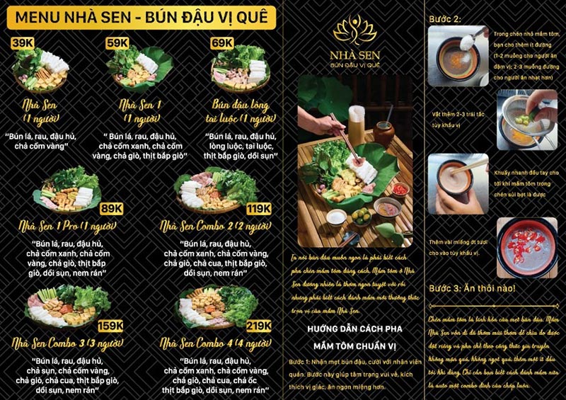 ăn vặt Thủ Dầu Một Menu của Bún Đậu Vị Quê Nhà Sen