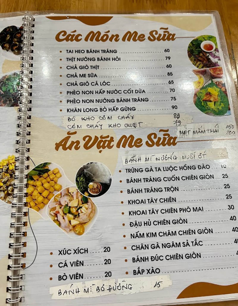 ăn vặt Thủ Dầu Một Thực đơn tại Me Sữa Quán