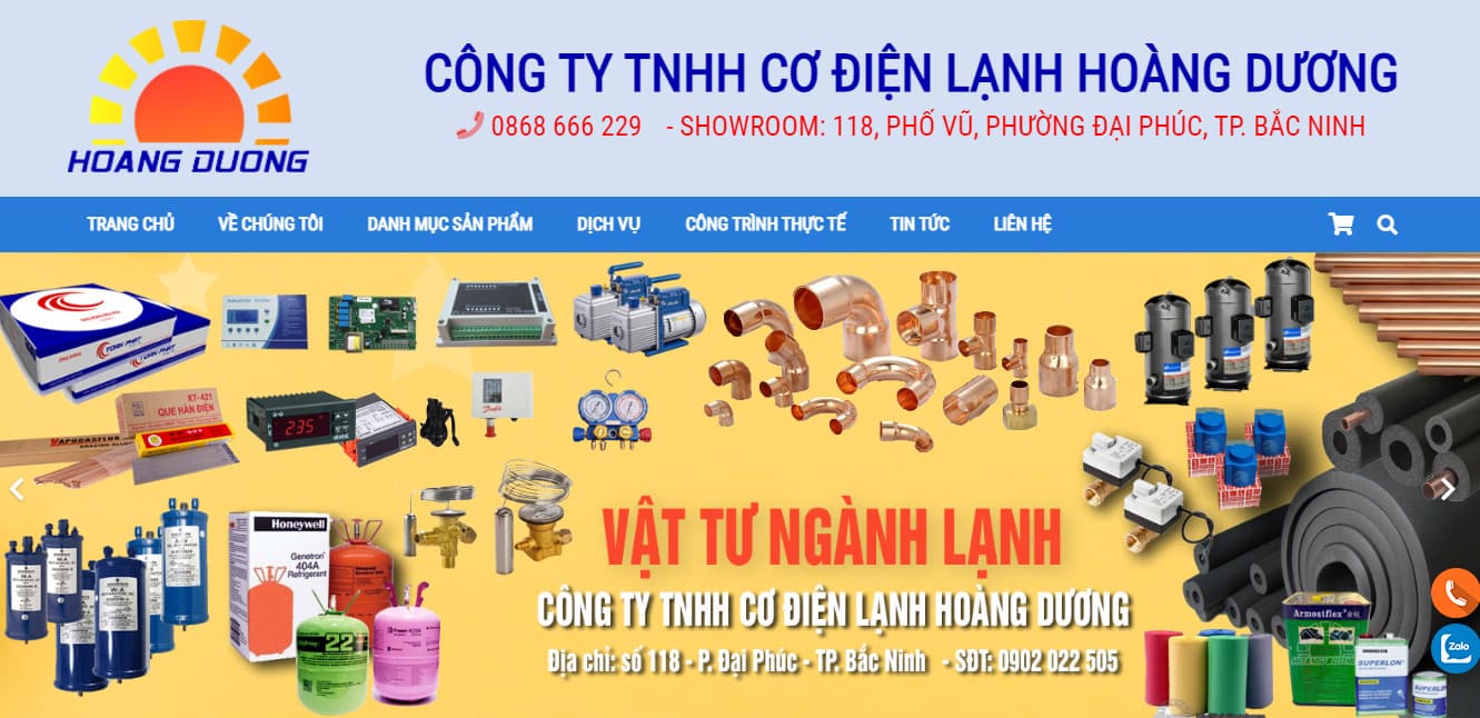 Vật tư điện lạnh Bắc Ninh