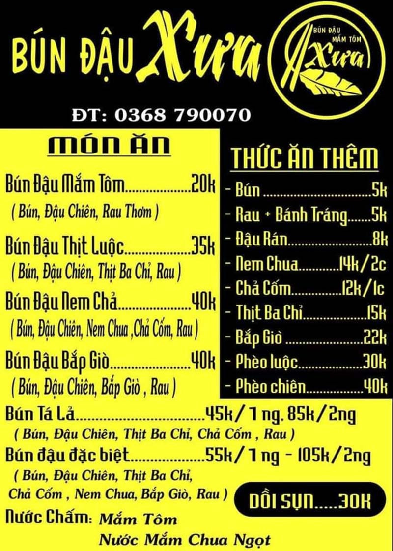 bún đậu mắm tôm Sóc Trăng bún đậu mắm tôm Sóc Trăng
