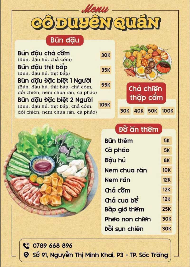 bún đậu mắm tôm Sóc Trăng bún đậu mắm tôm Sóc Trăng