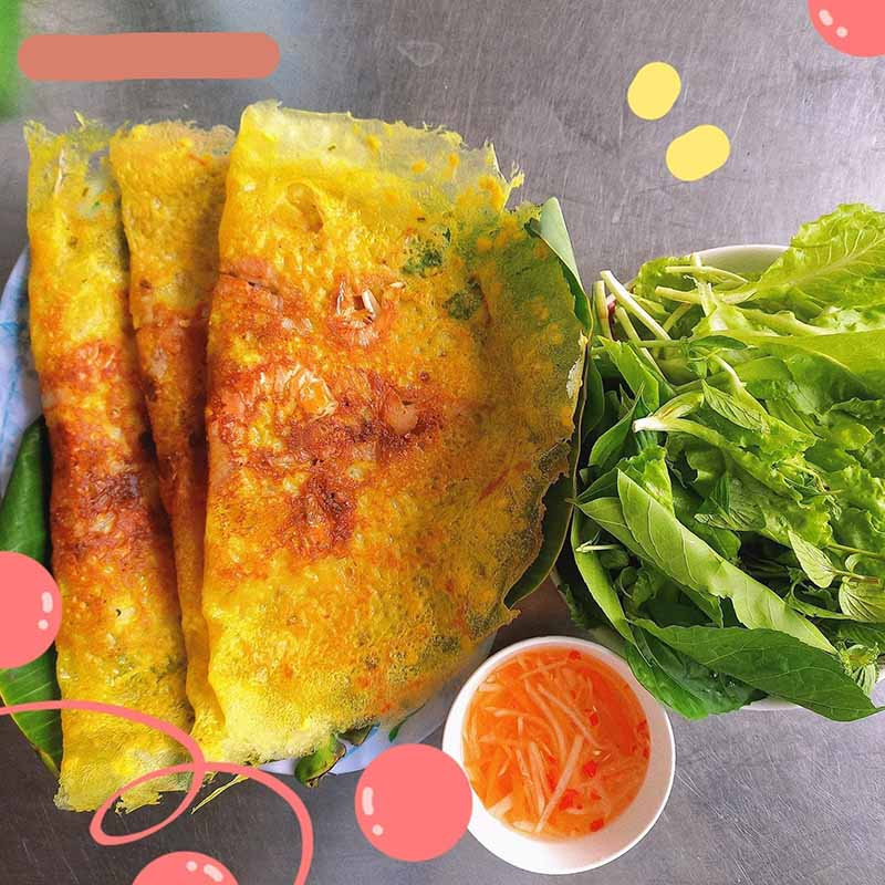 bánh xèo Sóc Trăng Bánh giòn rụm 2 mặt của Ăn Vặt Thanh Khá