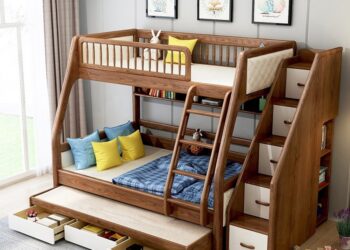 Giường gỗ cho bé Quảng Ninh