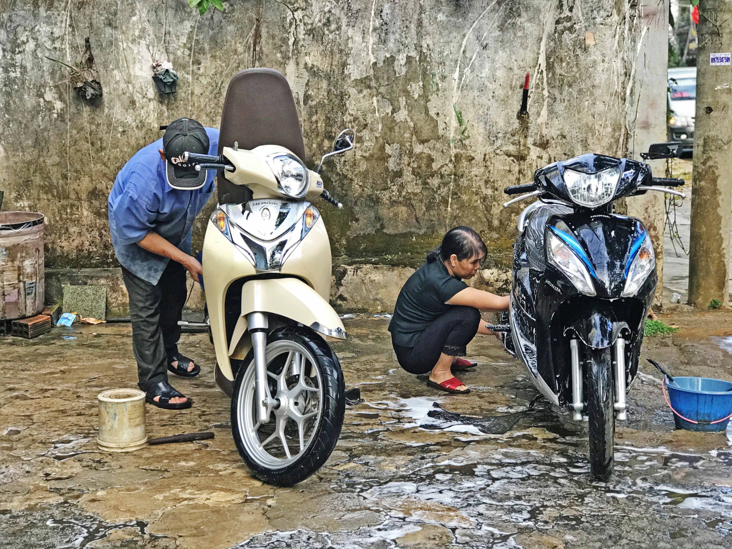 rửa xe máy Quy Nhơn