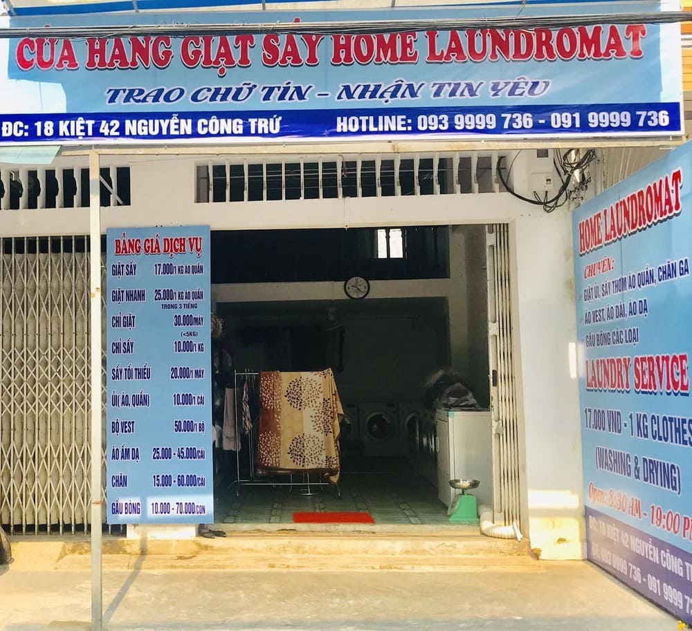 cửa hàng giặt ủi ở Huế