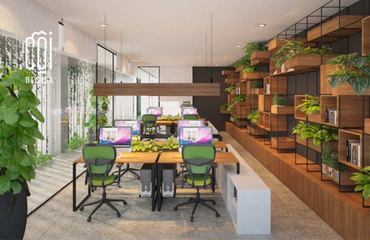 Bản thiết kế nội thất văn phòng của Cội Design