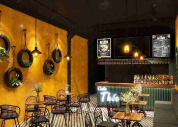 thiết kế quán cafe nhỏ 40m2