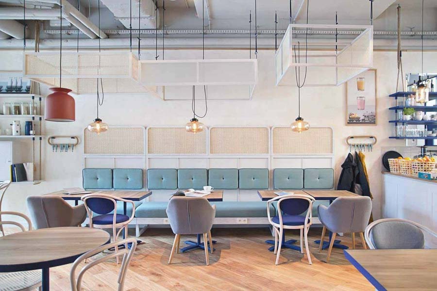 thiết kế quán cafe phong cách hiện đại
