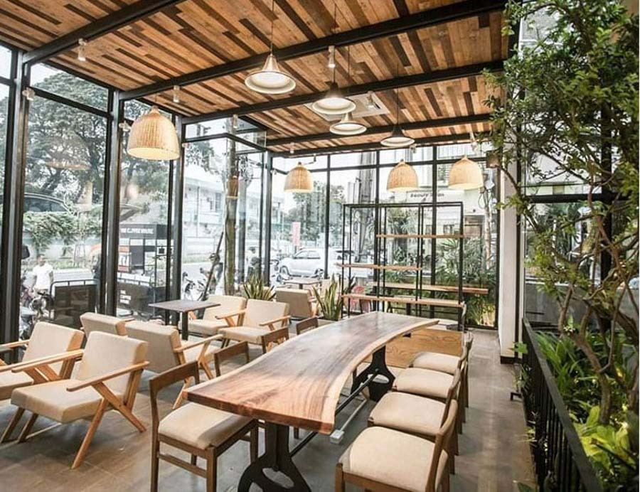 thiết kế quán cafe phong cách hiện đại